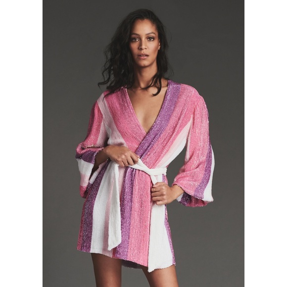 Retrofete Dresses & Skirts - retrofete Gabrielle Dress Multi Pink Stripe Mini